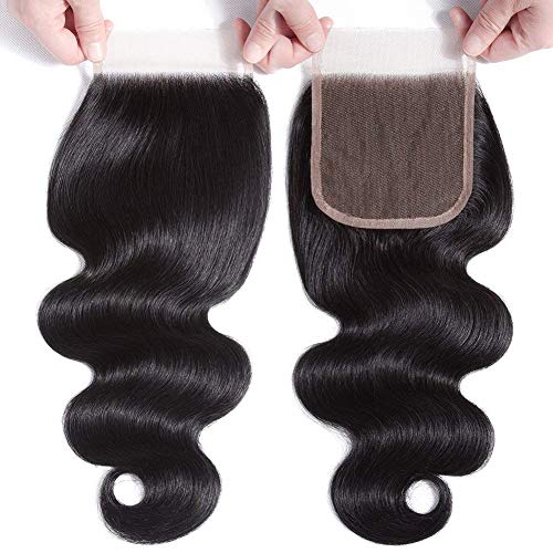 Flady Body Wave Brazilian Virgin Human Hair 3 Bundles With Closure - 12A Unprocessed 100% Virgin Hair