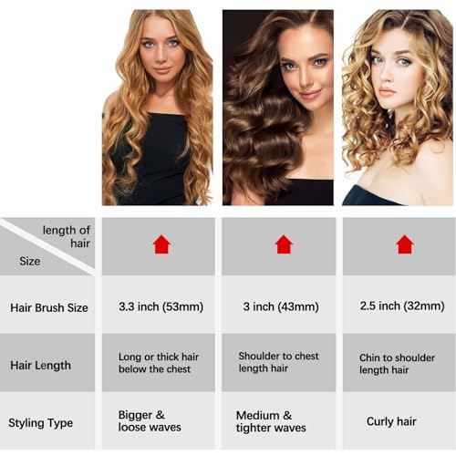 FIXBODY Hair Brush, Round Brush for Blow Drying, Curling, Styling, Nano Thermal Ceramic & Ionic Tech, Boar Bristle, 3.3 inch, 2 inch Barrel, for Women, Volume & Shine, Brown, Hair Brush for Thick Hair