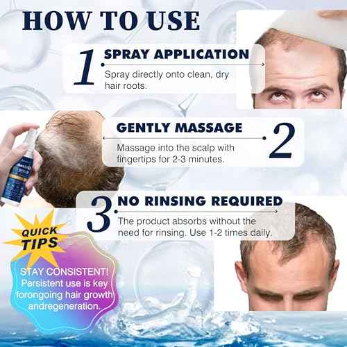 5% Minoxidil Hair Growth Spray with Brush for Women & Men, Minoxidil Biotin for Men Beard, 60ml / 2.11 fl.oz