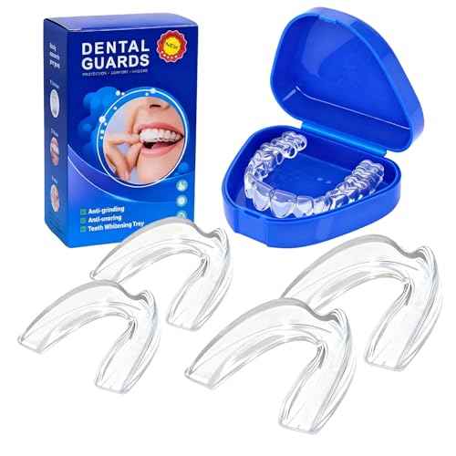 Mouth Guard for Grinding Teeth at Night,Night Guards for Teeth Grinding.Food-Grade&Comfotable Safety Mouth Guard for Sleeping(4 Packs).