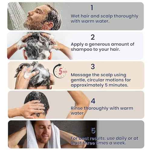 Biotion Hair Growth Shampoo for Men: Natural Thickening Shampoo with Tea Tree Oil Ginseng Mint for Hair Loss and Thinning Hair - 10.1 fl.oz, Dark Blue