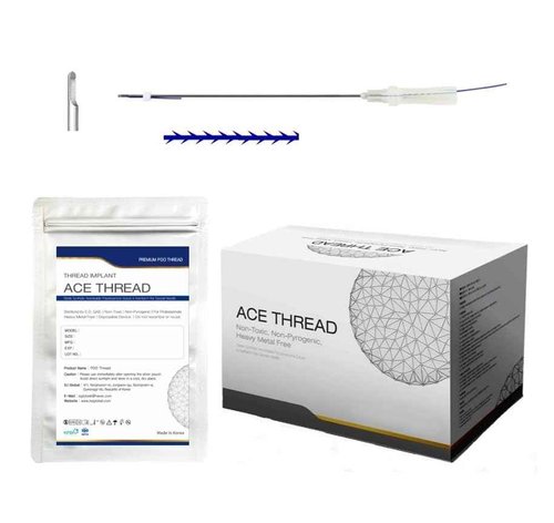 UUP ACE PDO Threads Lift for Face and Body, 360° 6D Cog Thread, Bidirectional Cog/L-Type Blunt (20 pcs) – Skin Lifting & Collagen Boosting, Made in Korea (19G100mm)