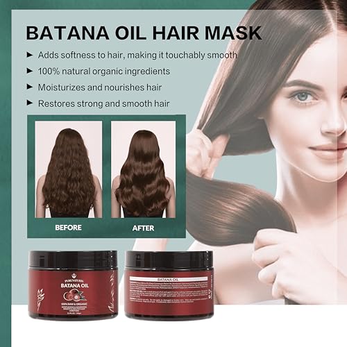 100% Natural Raw Organic Batana Oil Sulfate-Free Complete Hair Growth , Anti-Hair Loss & Repair System Kit ? Shampoo, Conditioner, Hair Mask, & Leave-In Spray | Thickness & Prevents Loss for Men Women
