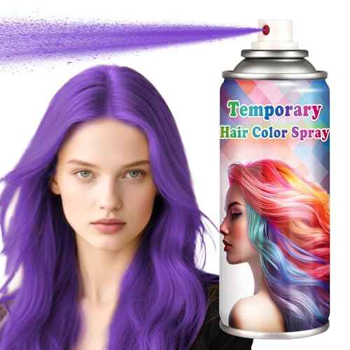 Purple Hair Color Spray Temporary,Instant Vivid Hair Dye that Washes out in 1 Wash for Halloween,Christmas,Cosplay Party,120ML (Purple£©