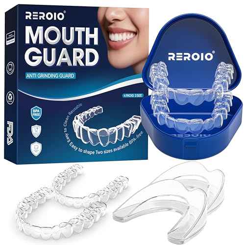 Mouth Guard for Grinding Teeth at Night, Teeth Grinding Mouth Guard for Sleeping, Perfect fit Night Guards for Teeth Grinding, 2 Size Mouthguard Available for Adults