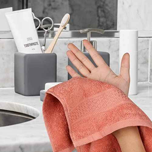 Washcloths for Body and Face - Absorbent Bath Towels Bulk Set, 100% Cotton Hotel Towels for Bathroom . Durable,Soft Wash Rag (Multicolor, Pack of 12)