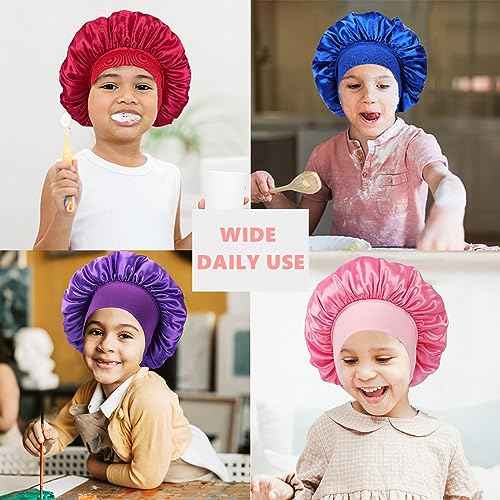 3 PCS Kids Bonnets for Girls,Silk Bonnet for Kid Sleeping,Toddler Bonnet for Boys and Girls