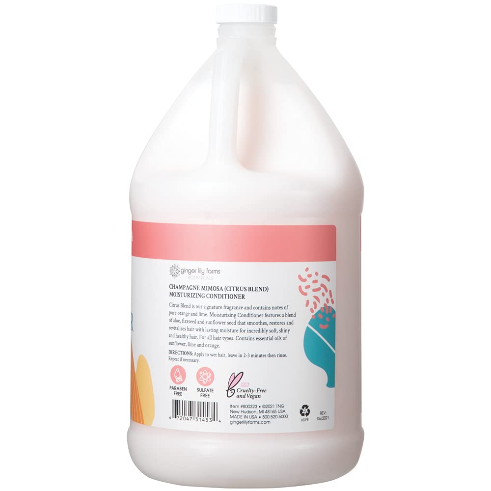 Ginger Lily Farms Botanicals Body Wash + Shampoo + Conditioner Bundle, Champagne Mimosa