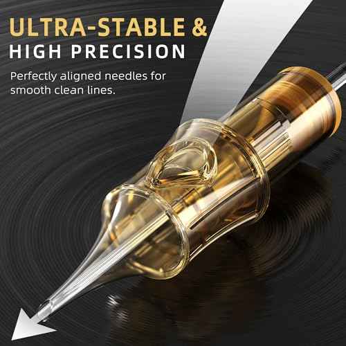 20Pcs 1205RL Tattoo Needles Standard #12 5 Round Liner Size Tattoo Cartridge Needle Pro Disposable Cartridges Sterilization and Safety for Tattoo Pen Gun Cartridge Machine