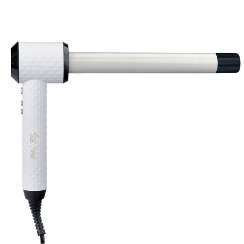 Mr Big Extra Long L-Shaped Curling Wand - First Angled Wand with an Extended 8” Barrel - Best XL Wand for Curling Long Hair and Extensions Quicker - Ceramic, Auto Off, Dual Voltage - 1” Diameter