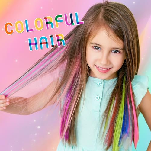 Washable Hair Chalk for Girls,12 Pcs Chalk Pens,Temporary Hair Color Dye, Kids Make Up Sets for Girls Kids Age 5 6 7 8 9 10 11 12 13 Years Old,Halloween Birthday Christmas Cosplay Hair DIY Party