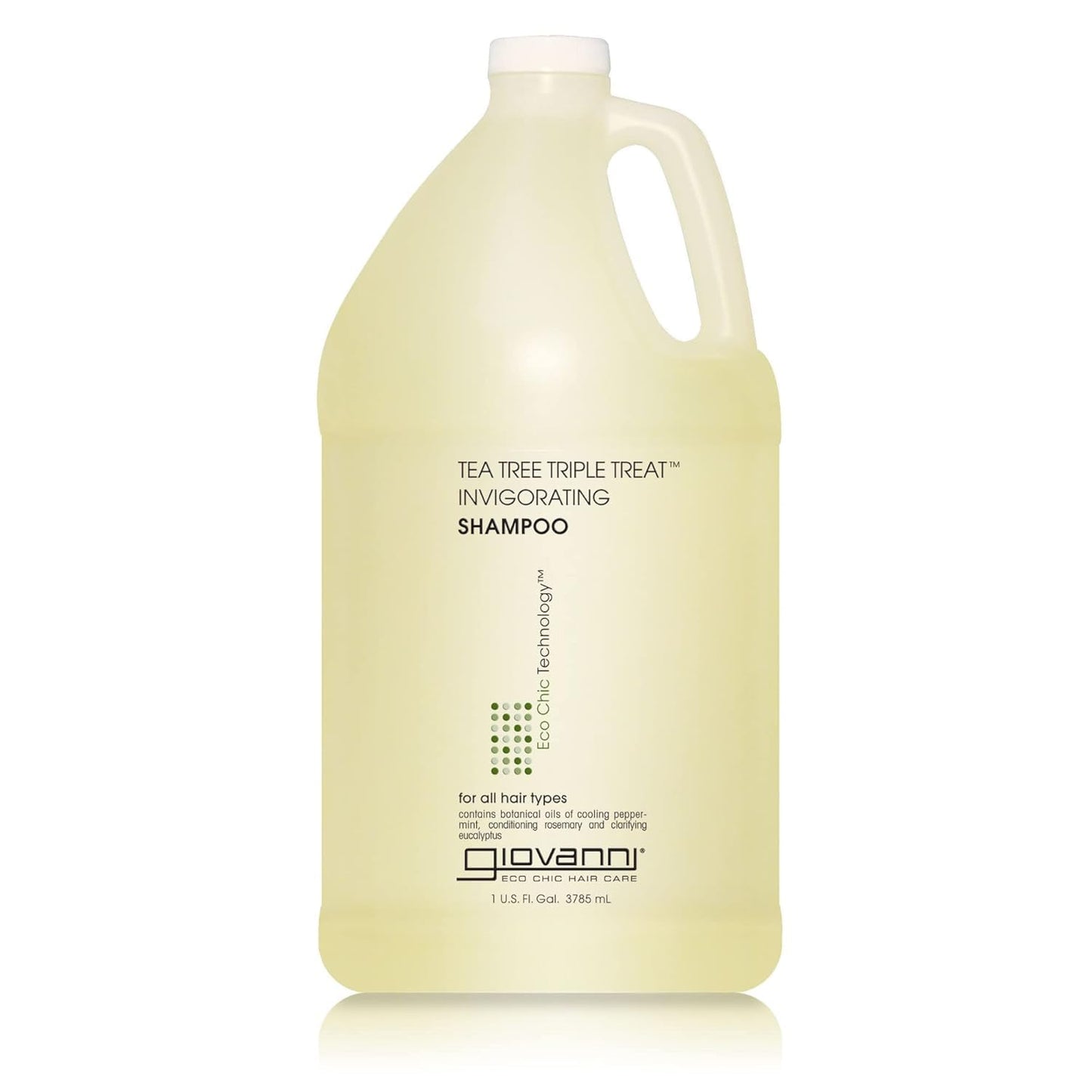 GIOVANNI Tea Tree Invigorating Shampoo - Special Clarifying Shampoo w/Organic Natural Oils for Women & Men, Cleansing & Moisturizing for Thin Hair, Rosemary, Eucalyptus & Peppermint Oil - 128 Fl Oz