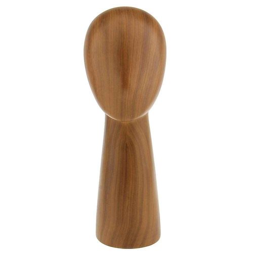 Abstract GFRP imitation Wooden Mannequin Manikin Head Model Hair Wigs Hat Display Holder Stand Rack Block Shop Home Decor Sculpture(L)