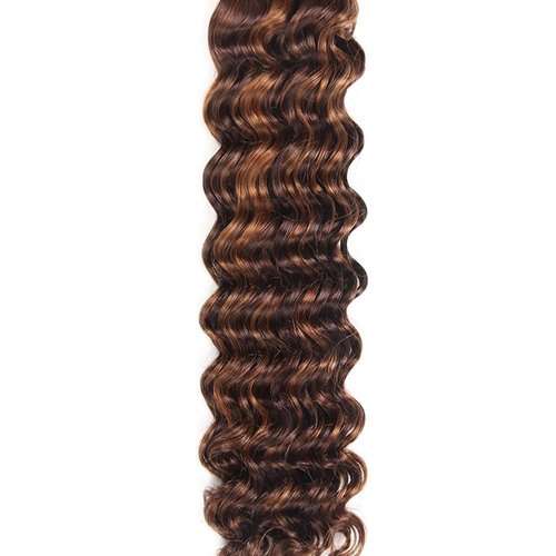 Habiliana Bundles Human Hair 16 18 20 Inch Deep Wave P4/30 Human Hair Bundles 11A Unprocessed Brazilian Virgin Quick Weave Hair Extensions for Black Women