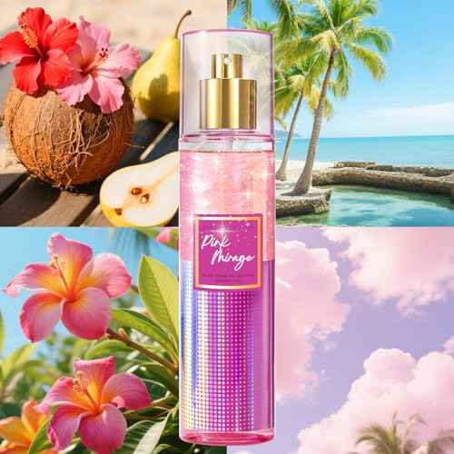 CLESH Shimmer Body Spray for Women, Pink Mirage, 6.7 Fl Oz