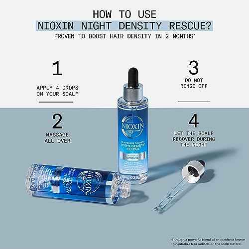 Nioxin System Kit 2, Cleanse, Condition, & Treat the Scalp for Thicker & Stronger Hair, 3 Month Supply + Night Density Rescue, Overnight Leave-in Antioxidant Serum for Hair Density and Thickness
