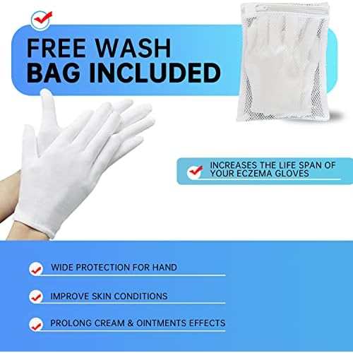 10 Pcs£¨5pairs£© White Cotton Gloves for Dry Hands Moisturizing Gloves Overnight Eczema Gloves Sleep Gloves for Women Cosmetic Jewelry Silver Moisturizing Coin Inspection