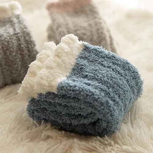 Tergy 6/20 Pairs Fuzzy Socks Soft Cozy Fluffy Warm Winter Sleep Plush Bed Microfiber Slipper Fleece Socks for Women