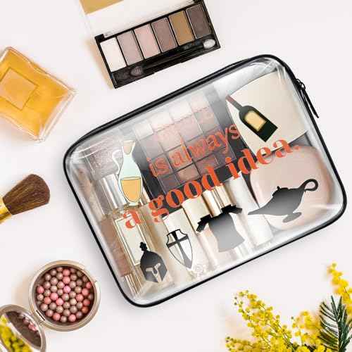 Greece Travel Gifts Makeup Bag Greece Gifts for Friends Sister Europe Travel Gifts for Girls Women Greece Souvenirs Greece Vacation Gift PVC Cosmetic Bag Graduation Gift Clear Zipper Toiletry Pouch
