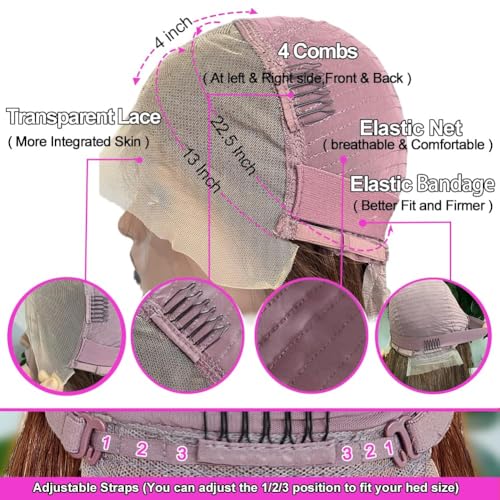 Chocolate Brown Lace Front Wigs Human Hair Body Wave 26 Inch #4 13x4 HD Transparent Brown Lace Front Wig Human Hair Wear and Go Glueless Wig Pre Plucked Colored HD Lace Frontal Wigs For Black Women