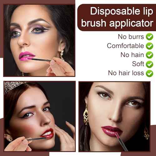 120 Pcs Lipstick Applicator Wands Disposable Lip Applicators Multifunctional Concealer Brush Eye Shadow Applicators Portable Lip Wands Eye Makeup Brushes