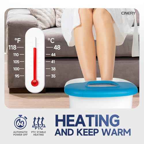 FIAHNG Foot Spa Massager with Heat, Bubbles, Vibration & Pedicure Foot Spa Massager for Feet Stress Relief