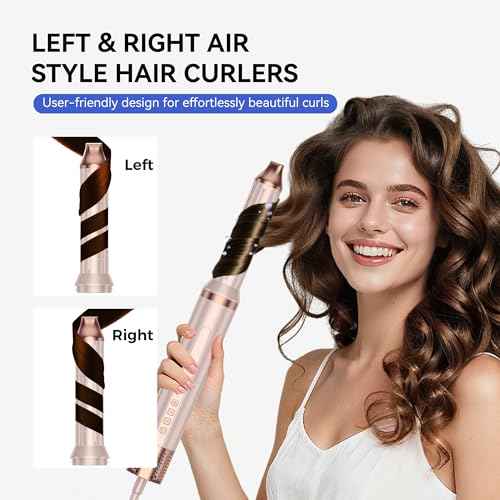 6-in-1 Hair Dryer Brush, 110,000 RPM High-Speed Hair Dryer Fast Drying,Upgraded Air Styler with Auto Wrap Curlers,Blow Dryer Brush for Straightening, Smoothing,Volumizing, No Heat Damage