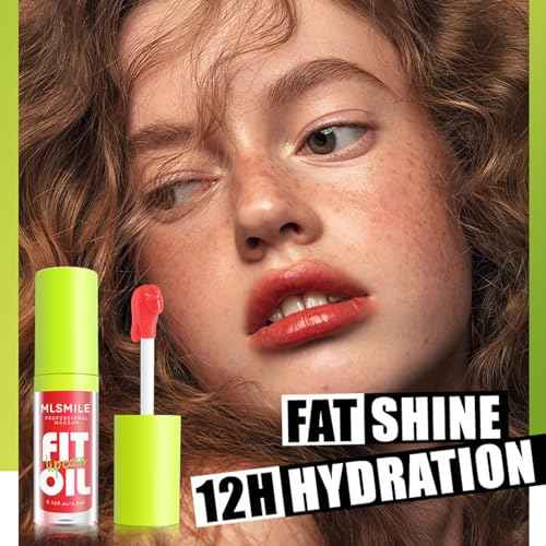 4 Colors Lip Oil Lip Glaze, Fat Lip Oil Hydrating Lip Glow Oil Big Brush Head Moisturizing Lip Gloss Long Lasting Nourishing Non-sticky Smooth Tinted Plumping Lip Oil (A#)