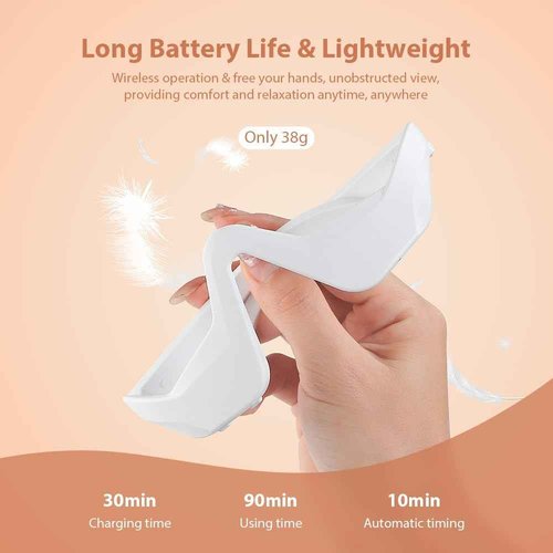 Red Light & Microcurrent Eye Massager – 3D Contour Under-Eye Device for Dark Circles, Puffiness, Fine Lines & Wrinkles – Rechargeable Anti-Aging Eye Therapy Glasses