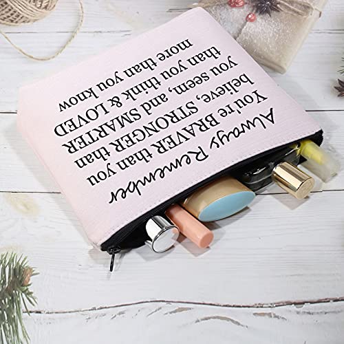 Horses Gifts for Girls Horse Makeup Bag Just a Girl Who Loves Horses Lover Gifts Horses Cosmetic Bag Zipper Pouch Travel Bag (Just a Girl Who Loves Horses Pink)