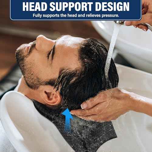Shampoo Bowl Neck Rest, Salon Soft Silicon Neck Cushion Head Rest for Wash Basin, Professional Hair Spa Neck Support Shampoo Neckrest for Sink at Home Salon Barbershop Hair Washing Pillow