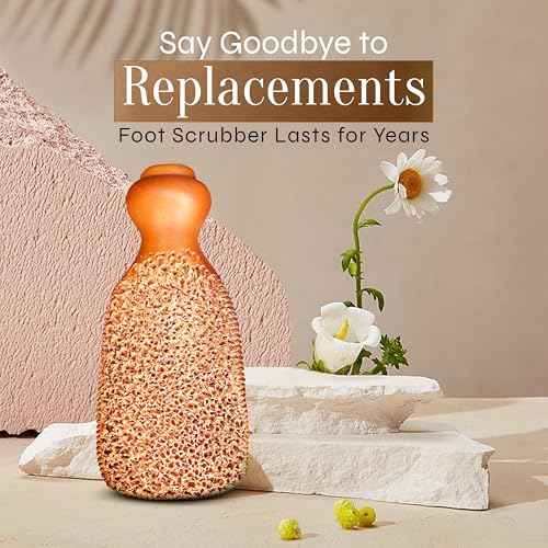 Fac?n Pumice Stone for Feet Callus Remover - Terra-Cotta Foot Scrubber with 2 Sides, 100% Pure Natural Foot Pumice Stone, Pedicure Pumice Stone Scrubber, Foot Exfoliator, Removes Calluses & Dead Skin