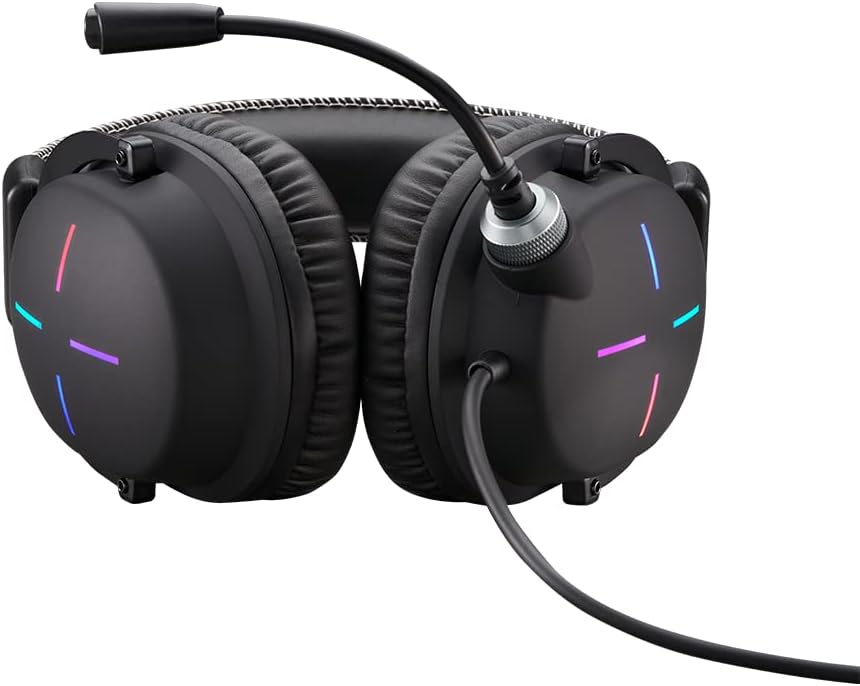 Acer Nitro Gaming Headset II: 50mm Drivers | Retractable Omni-Directional Noise-Canceling Microphone with On-Cable Controls | Over-Ear Design with RGB Lights, (Pack of 1)