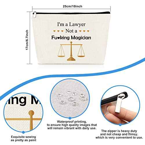 Lawyer Gifts for Women Funny Law Cosmetic Bag Law School Graduation Gift Future Lawyer Gift Makeup Bag Law Student Gifts Birthday Christmas Thanksgiving Gift for Lawyer Law Practitioner Travel Pouch