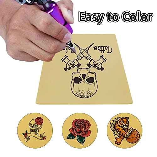 3mm Tattoo Practice Skin, 3 Pcs 12x8" 3mm Thick Silicone Fake Skin Blank Double Sides Soft Skin, Tattooing Microblading Eyebrow Lip Practice Sheet for Beginners and Artists (3Pcs I 3mm)