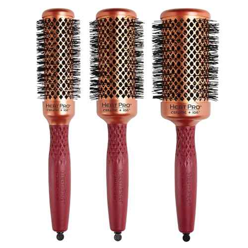 Olivia Garden Heat Pro Round Thermal Hair Brush Set, 3 Count