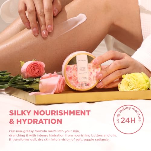Spa Luxetique Spa Baskets for Women Gift, Womens Spa Gift Baskets, 15pcs Rose Spa Sets, Spa Kit Includes Body Oil, Bubble Bath, Bath Sets for Women, Christmas Gifts