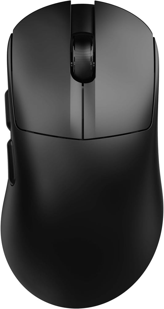 AJ159P MC Triple Mode (2.4G/Wired/Bluetooth 5.2) Gaming Mouse, 12000 DPI, 56g Ultra-Light, Magnetic RGB Charging Dock, Programmable 6 Buttons, Ergonomic Design for Computer Laptop PC, Black