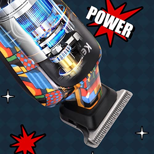 KEMEI KM-MAX5090 Professional Hair Clippers for Men Cordless, LCD Display Graffiti Clippers Barber Electric Trimmer Haircut Machine Kit, Rechargeable Beard Trimmer, Gifts for Dad Boyfriend