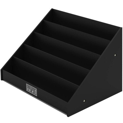 Holder Ink acrylic display stand organizer for tattoo inks, nail polish bottles and other beauty essentials that keeps them organized, secured and ready to use.