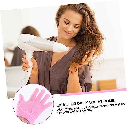 2pcs Quick Drying Five-Finger Hair Drying Gloves Super Absorbent Water Wipe Gloves for Boys and Girls Quick Absorption Lightweight and Compact Design for Travel