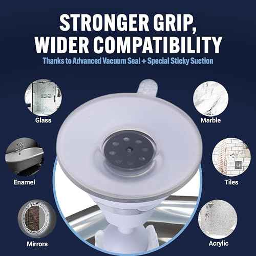 MIRRORVANA Fogless Shower Mirror for Shaving with Upgraded Suction, Anti Fog Shatterproof Surface and 360¡Æ Swivel, No Magnification, 6.3" x 6.3" (Chrome)