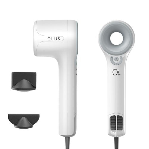 High Speed 1500W Ionic Hairdryer for Personal Care and Professional Salons, 110,000RPM Motor to Ensure Fast Drying, Lightweight & Ergonomic Design, White