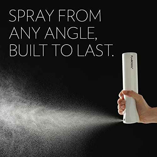 FLAIROSOL - The Original, Spray Bottle for Hair, Plants & More, Continuous Mister, Ultra Fine Water Mist, 10.1oz/300ml, Clear Bottle - Black Print