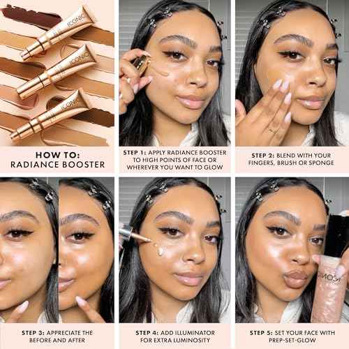 ICONIC LONDON Radiance Booster | Liquid Radiance Lightweight Skin Tint for a Glowy Makeup Look, Cruelty Free, Vegan Makeup