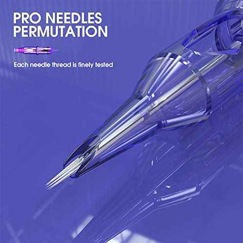 Mast Tattoo Pro Cartridges Needles with Membrane Mixed Sizes Box of 50 Pcs (RL+RS+RM+M1)