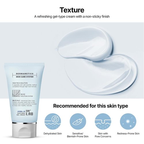 DR+LAB Hydra-15 Soothing Gel Cream 2.03 fl oz /60ml Moisturizing Deep Hydrating Elasticity for Dry and Sensitive Skin with Hyaluronic Acid Korean Skincare