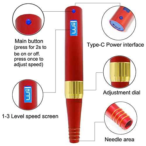 Permanent Makeup Pen Tattoo Rotary Machine 10PCS Needles For Eyebrow,Eyeliner, Lip, AP643