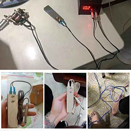 2 Pack Tattoo Foot Pedal Switch with 1/4 inch 6.35MM Plug Cable Stainless Steel Cord Power Supply Foot Control Flat Plate Clip For Tattoo Gun Machine Kits Beginners Artist