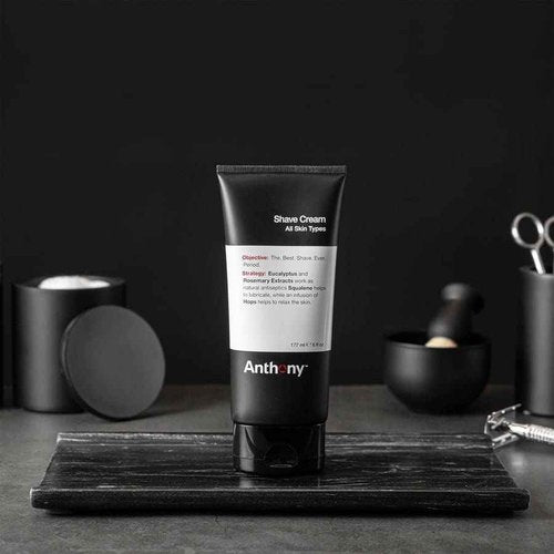 Anthony Shaving Cream Mens Sensitive Skin: Squalane, Eucalyptus, Spearmint and Rosemary Extracts, Help Soothe, Refresh, Cool, and Condition Your Skin for Shave 6 Fl Oz 3 Pack